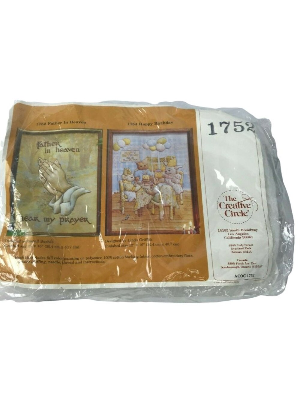 Father In Heaven Counted Cross Stitch Kit Creative Circle 1752 ACOC Prayer Desig
